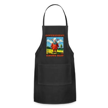 Government knows best the sheep clown - Adjustable Apron - black - Front - Julia (174cm)