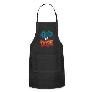 God is Dope - Adjustable Apron - black - Front - Julia (174cm)