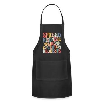 Spread Kindness Like Evaluation Requests - Adjustable Apron - black - Front - Julia (174cm)