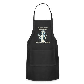 If you cut off my choices can I cut off yours - Adjustable Apron - black - Front - Julia (174cm)