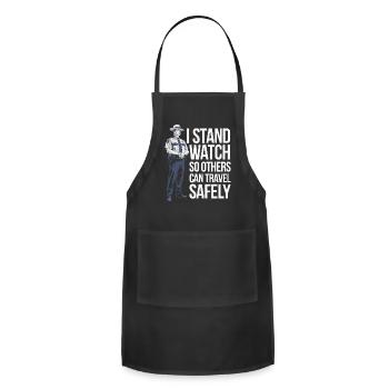 Customs and Border Protection Officer Airport Jobs - Adjustable Apron - black - Front - Julia (174cm)