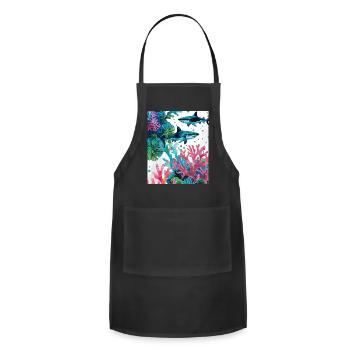 Abyssal Predators Coral Realm Guardians - Adjustable Apron - black - Front - Julia (174cm)