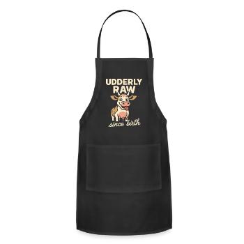 Raw Milk Drink Raw Milk Farm-Fresh Dairy - Adjustable Apron - black - Front - Julia (174cm)