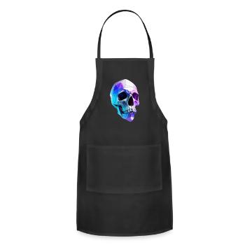 Polygon Skull Art - Adjustable Apron - black - Front - Julia (174cm)