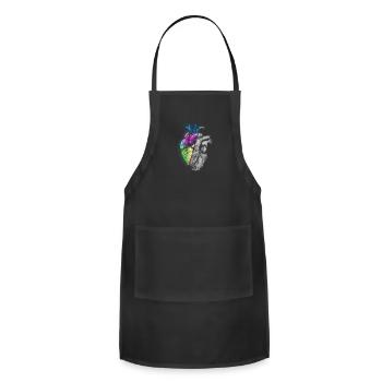 Heart In Half - Adjustable Apron - black - Front - Julia (174cm)