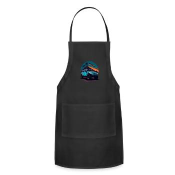 illustration 4x4 offroad vehicle - Adjustable Apron - black - Front - Julia (174cm)