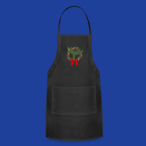 Holiday Whale Tail Wreath - Adjustable Apron