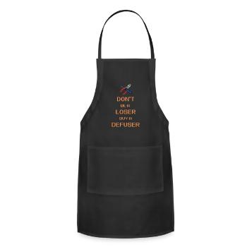 DONT BE A LOSER BUY A DIFFUSER videogame print - Adjustable Apron - black - Front - Julia (174cm)