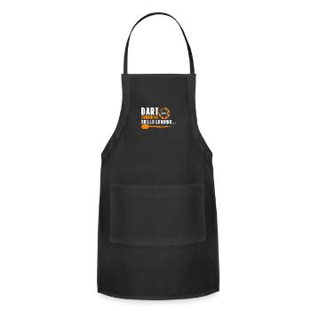 Funny Dart Game Lover Player - Dart Throwing - Adjustable Apron - black - Front - Julia (174cm)
