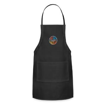 Mallorca Majorca Spain Stylish Vacation Souvenir - Adjustable Apron - black - Front - Julia (174cm)