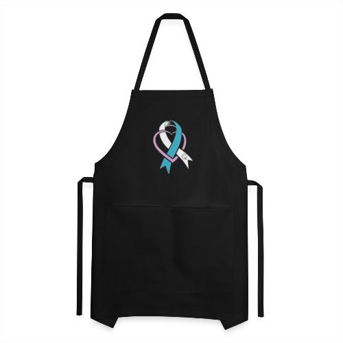 TB Cervical Cancer Awareness Ribbon with Heart - Adjustable Apron