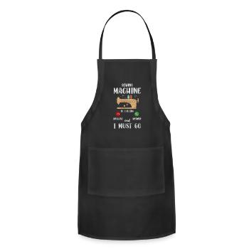 Tailor Needle Fashion Sewing Machine - Adjustable Apron - black - Front - Julia (174cm)