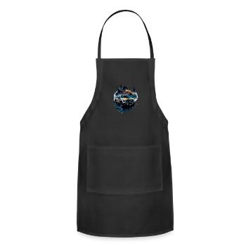 illustration 4x4 offroad vehicle - Adjustable Apron - black - Front - Julia (174cm)