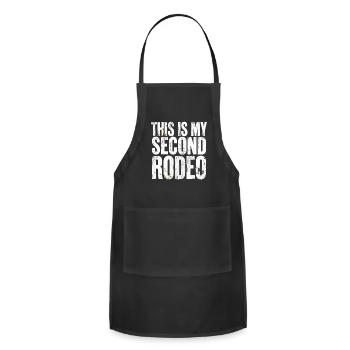 Second Rodeo Bold Statement - Adjustable Apron - black - Front - Julia (174cm)