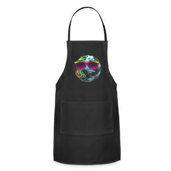 Cool Earth Planet - Adjustable Apron - black - Front - Julia (174cm)