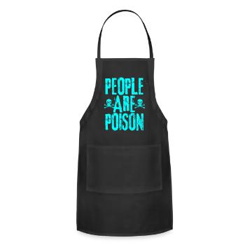 People Are Poison - Adjustable Apron - black - Front - Julia (174cm)