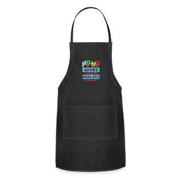 ADHD Awareness Potential Attention Deficit - Adjustable Apron - black - Front - Julia (174cm)