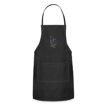 Jazz music improvisation festival - Adjustable Apron - black - Front - Julia (174cm)