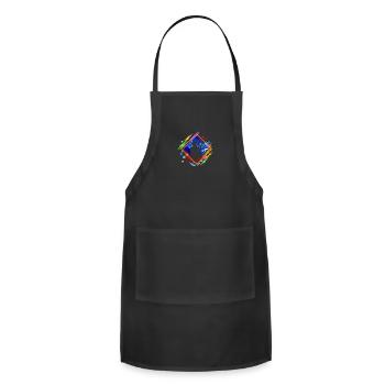 Jazz music improvisation festival - Adjustable Apron - black - Front - Julia (174cm)
