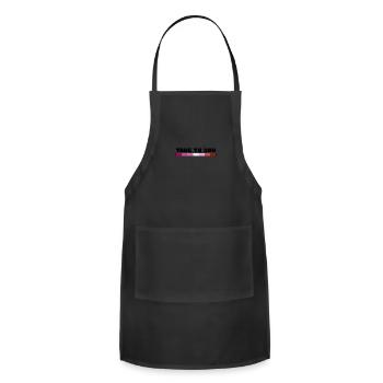 Rainbow Connection Embrace ,Happy Pride - Adjustable Apron - black - Front - Julia (174cm)
