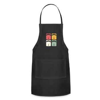 Skydiving Parachute Hobbyist Gift - Adjustable Apron - black - Front - Julia (174cm)