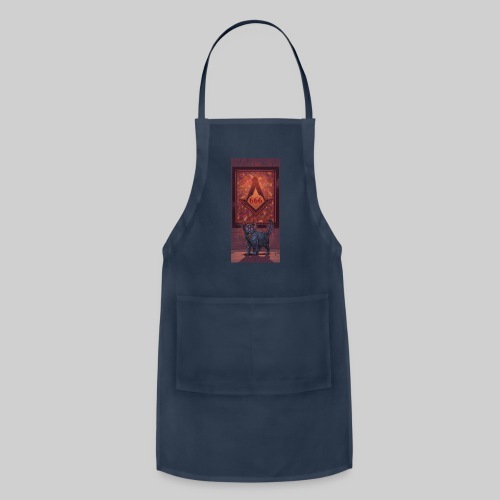 666 Three Eyed Satanic Kitten with Stained Glass - Adjustable Apron