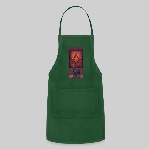 666 Three Eyed Satanic Kitten with Stained Glass - Adjustable Apron