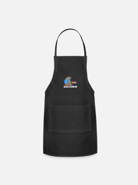 Colorful Retro Glass Blowing Art Glass Blower - Adjustable Apron - black