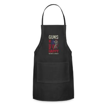 Guns Handgun Hunter Revolver - Adjustable Apron - black - Front - Julia (174cm)