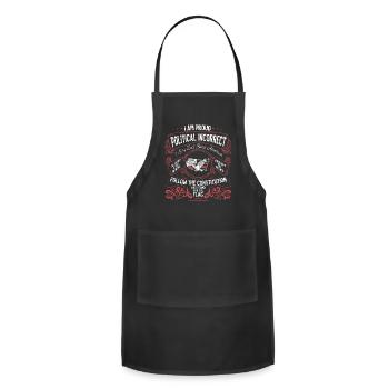 Political incorrect, follow the consitution - Adjustable Apron - black - Front - Julia (174cm)