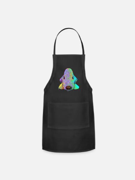 Spalsh Dog Bedlington Terrier - Adjustable Apron - black