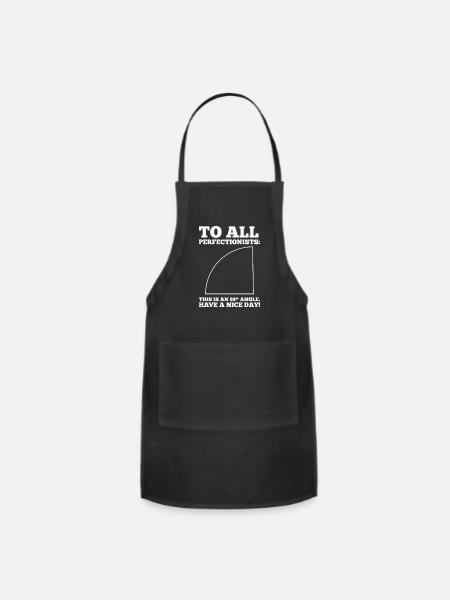 89° Angle Perfectionists' Nightmare Math Humor - Adjustable Apron - black