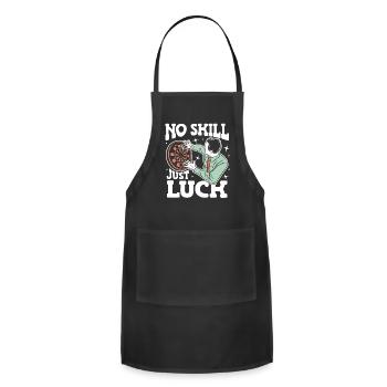 No Skill Just Luck Dart Throwing Darts Target - Adjustable Apron - black - Front - Julia (174cm)