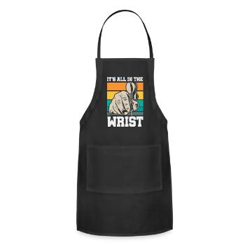 It's All In The Wrist Dart Throwing Darts Target - Adjustable Apron - black - Front - Julia (174cm)