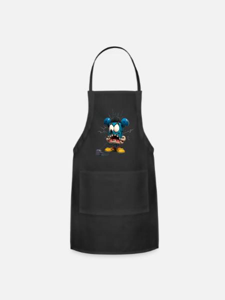 Electric Cartoon - Adjustable Apron - black