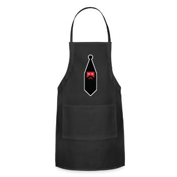 Corporate Ninja – Red Mask & Tie - Adjustable Apron - black - Front - Julia (174cm)