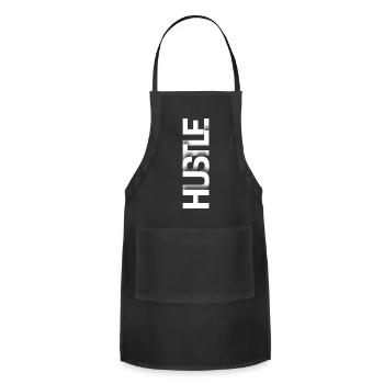 Stacked Glyph Grid - Adjustable Apron - black - Front - Julia (174cm)