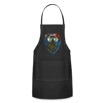 Saint Pierre and Miquelon - Adjustable Apron - black - Front - Julia (174cm)