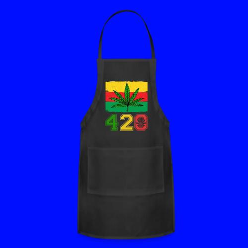 Farcical 420 Herb Flag Weed Marijuana Design - Adjustable Apron