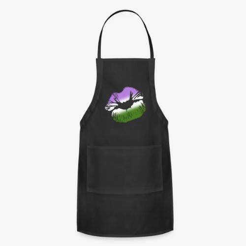 Genderqueer Pride Big Kissing Lips - Adjustable Apron