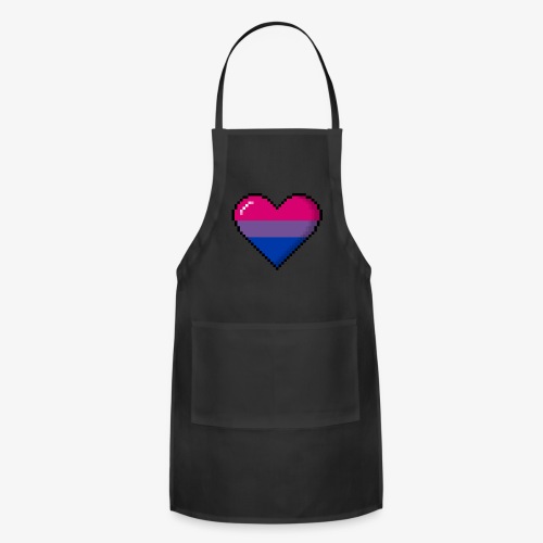 Bisexual Pride 8Bit Pixel Heart - Adjustable Apron