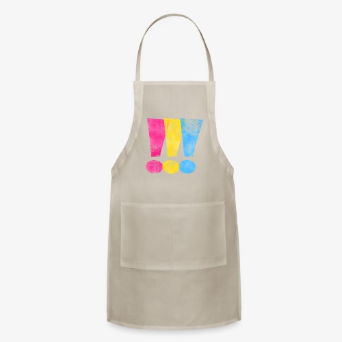 Pansexual Pride Exclamation Points - Adjustable Apron
