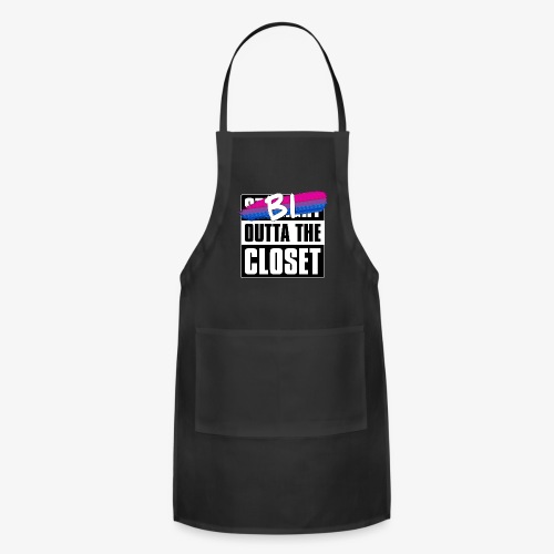 Bi Outta the Closet - Bisexual Pride - Adjustable Apron