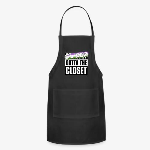 Queer Outta the Closet - Genderqueer Pride - Adjustable Apron