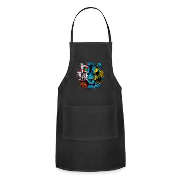 Saint Pierre and Miquelon - Adjustable Apron - black - Front - Julia (174cm)