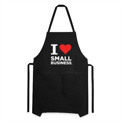 I Heart Small Business Logo (Red & White) - Adjustable Apron