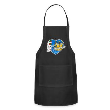 Saint Pierre and Miquelon - Adjustable Apron - black - Front - Julia (174cm)
