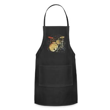 Drum Kit Retrowave - Adjustable Apron - black - Front - Julia (174cm)