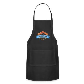Travel to Montana Design for proud Montanans - Adjustable Apron - black - Front - Julia (174cm)
