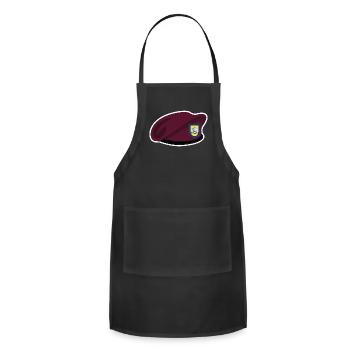 Army Maroon Beret Flash DUI 173rd Support Battalio - Adjustable Apron - black - Front - Julia (174cm)